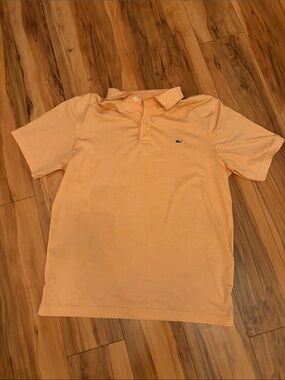 Vineyard Vines Men's Short Sleeve Performance Polo - Peach/Light Orange